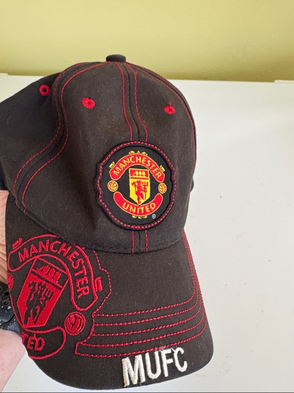 Manchester United MUFC Black & Red Baseball Cap
